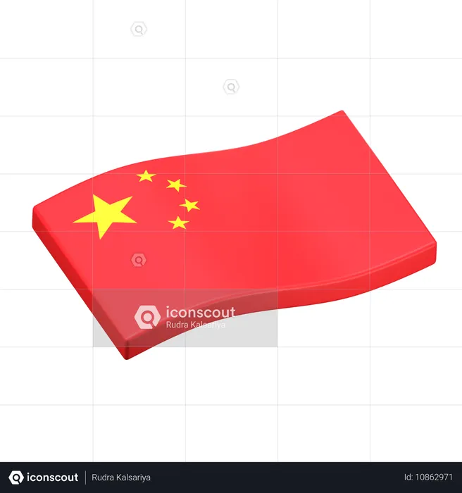 China Flag 3D Icon