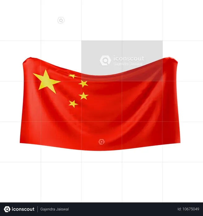 China Flag Flag 3D Icon