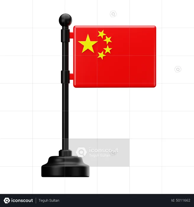 China Flag Flag 3D Icon