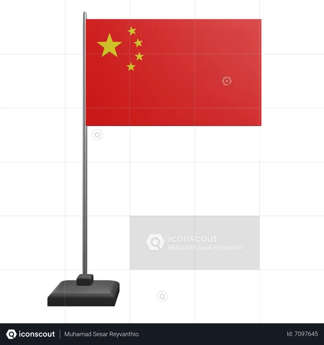 China Flag Flag 3D Icon