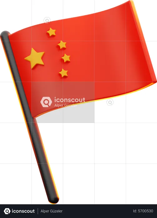 China Flag  3D Icon