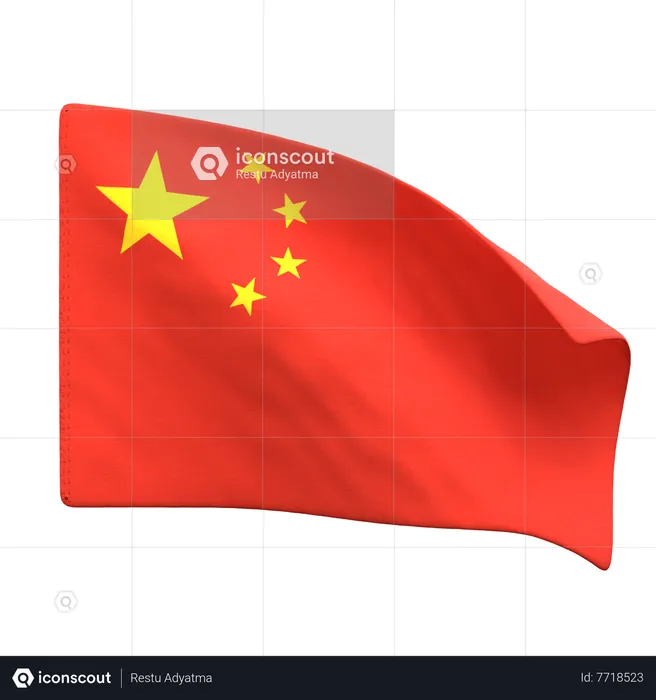 China Flag Flag 3D Icon