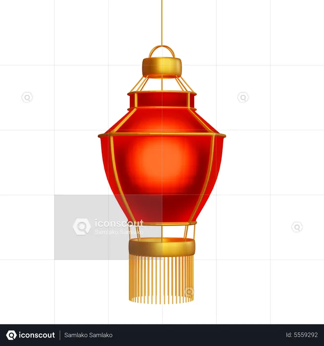 Chinatown Lantern  3D Icon