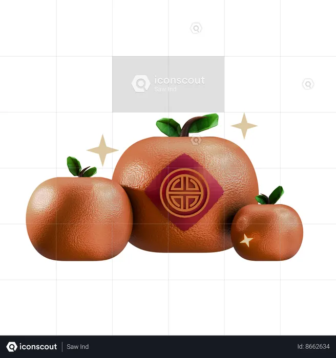 Laranja chinesa  3D Icon