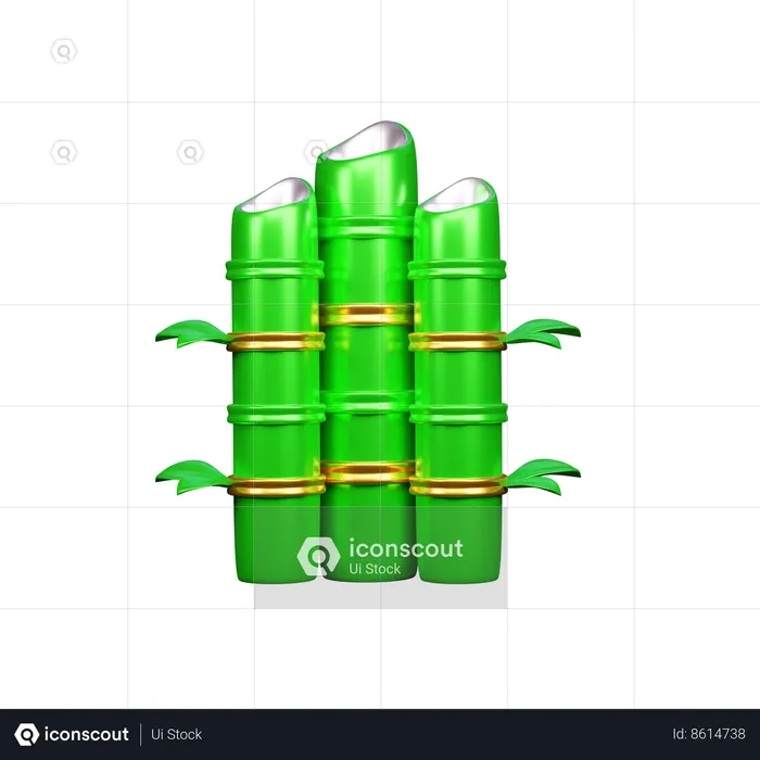 Chinese Bamboo Tree  3D Icon