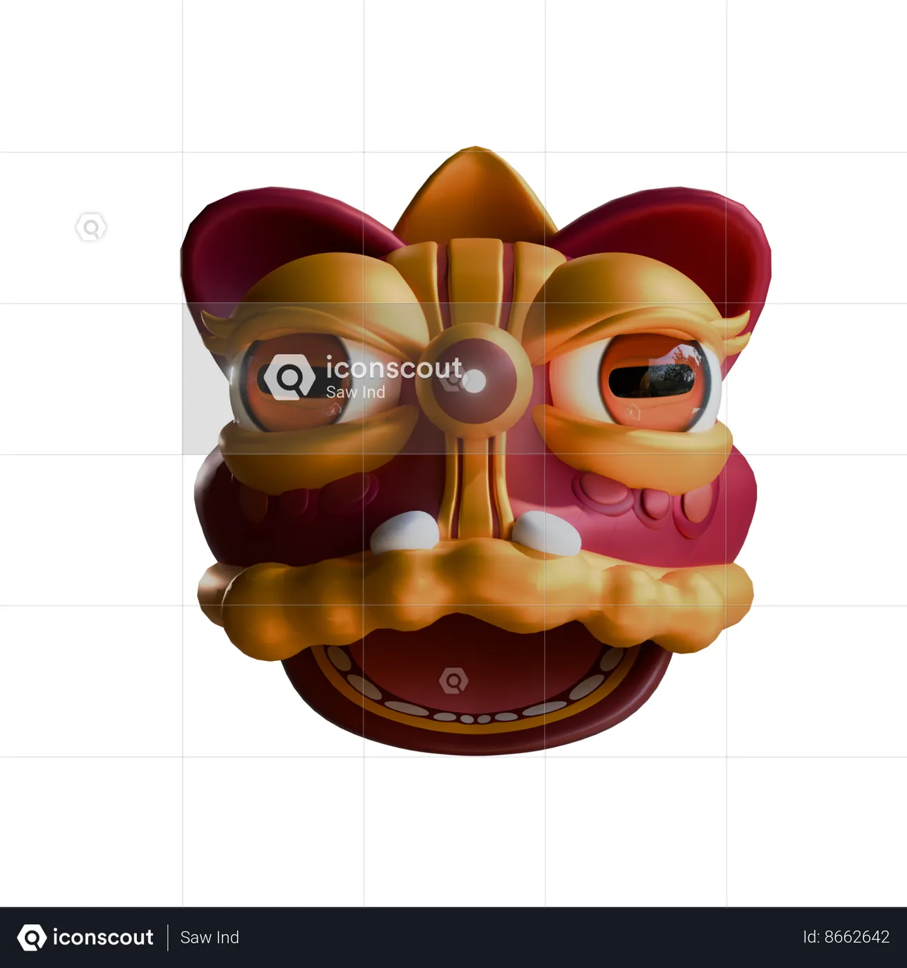 Chinese Barongsai 3D Icon download in PNG, OBJ or Blend format