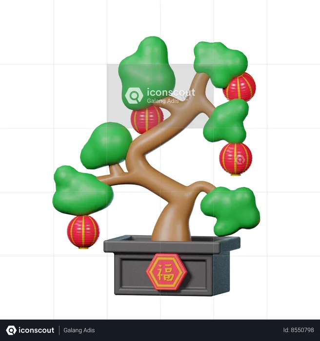 Chinese Bonsai  3D Icon