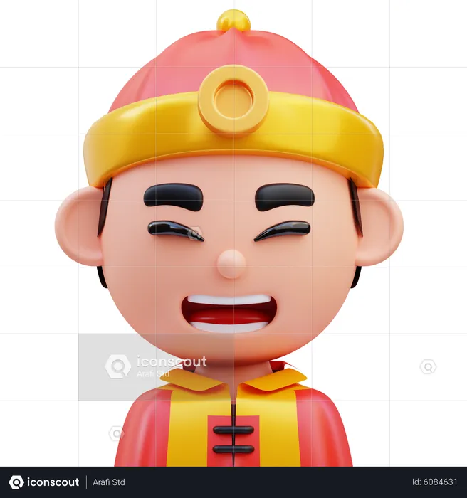 Chinese Boy  3D Icon