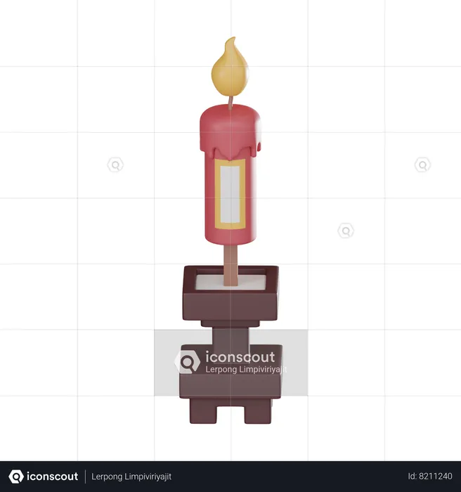 Chinese Candle  3D Icon