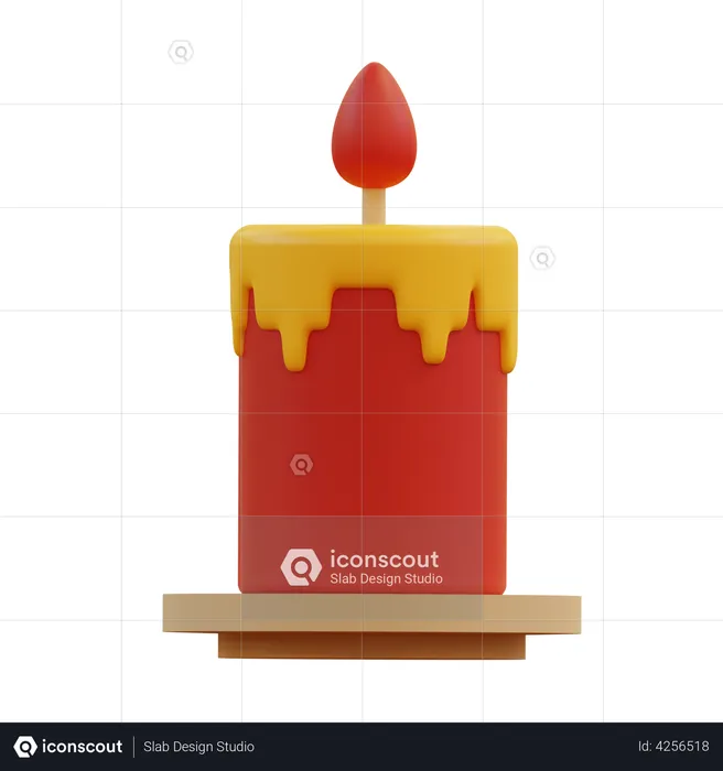 Chinese Candle  3D Illustration