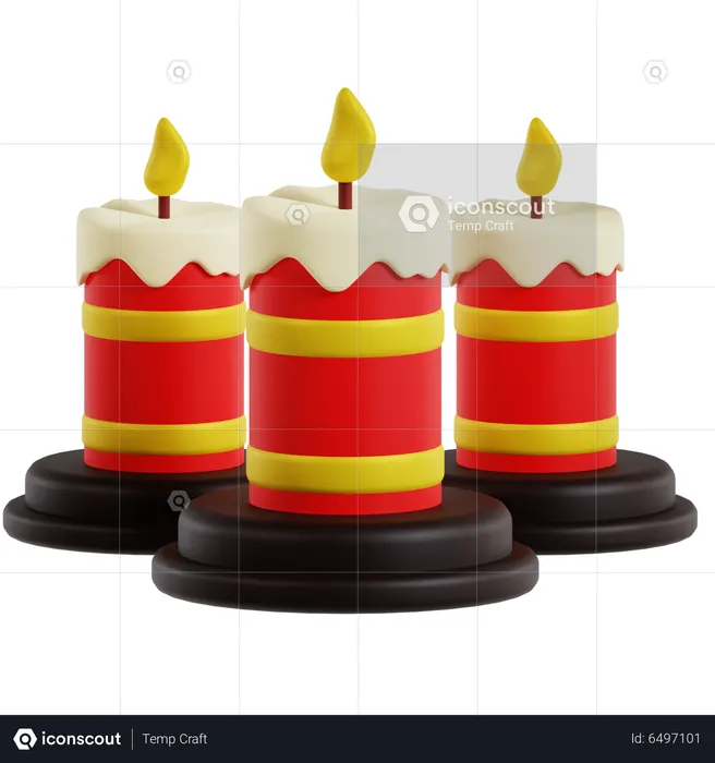 Chinese Candles  3D Icon