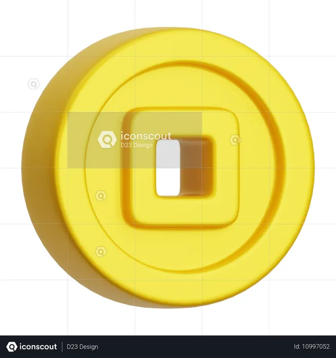 Chinese Coin  3D Icon