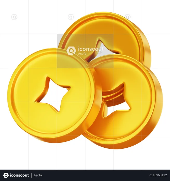 Chinese Coin  3D Icon