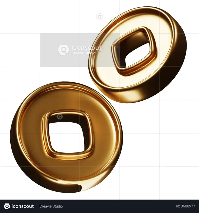 Chinese Coin  3D Icon