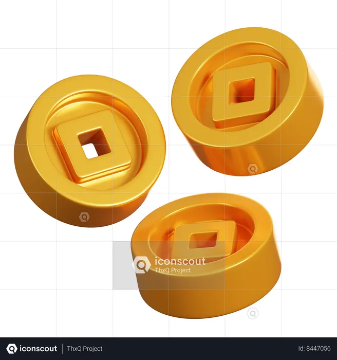 Chinese Coins  3D Icon