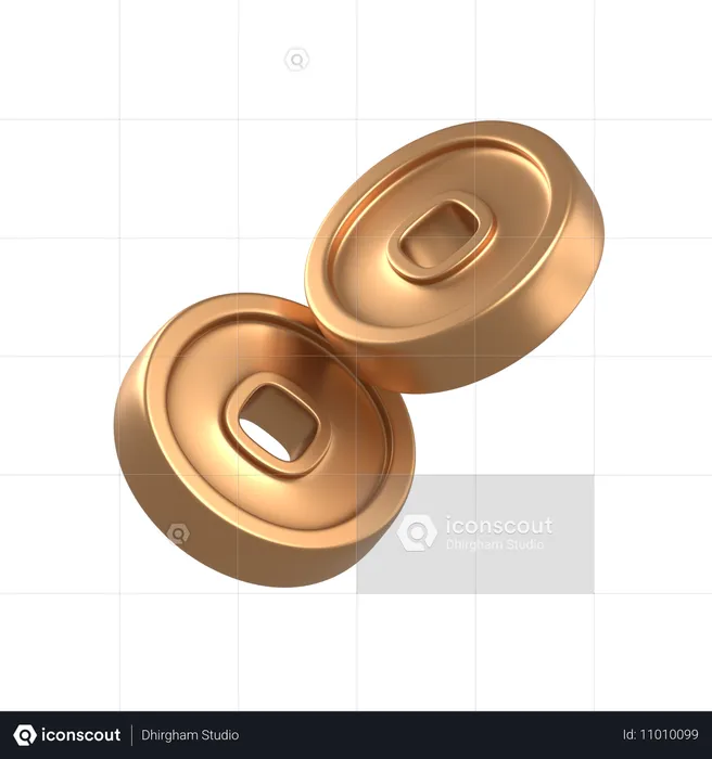 Chinese Coins  3D Icon