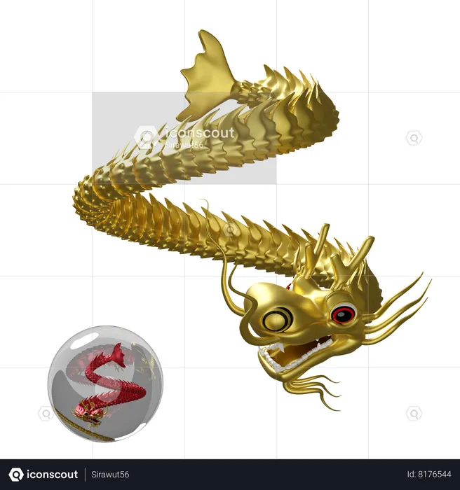 Chinese Dragon  3D Icon