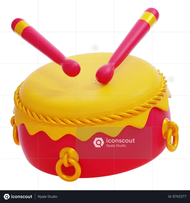 Chinese Drum  3D Icon