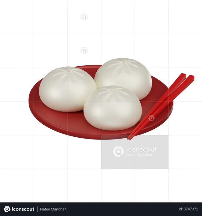 Chinese Dumplings  3D Icon