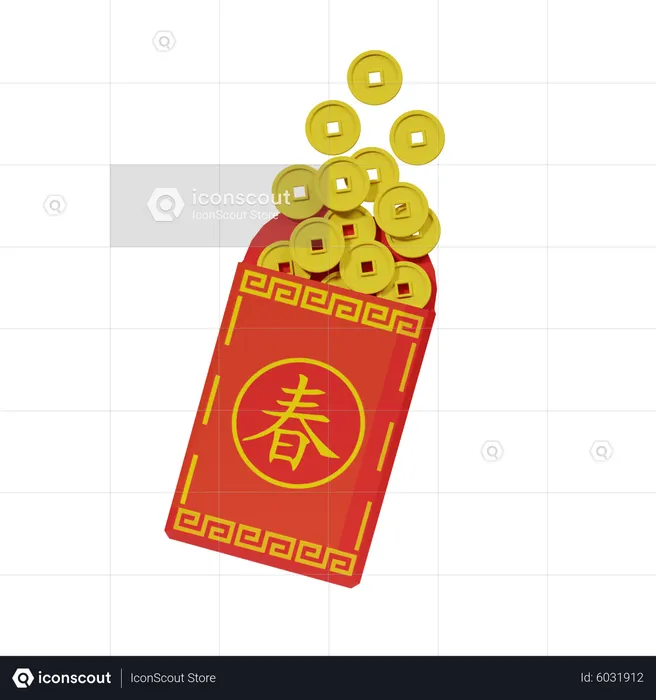 Chinese Envelope  3D Icon