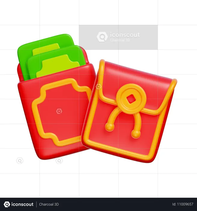 Chinese Envelope  3D Icon