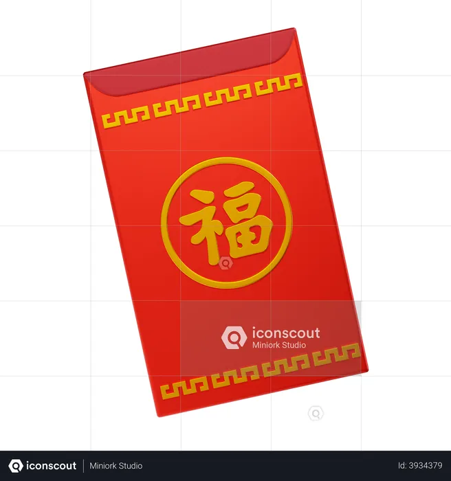 Chinese Envelope  3D Icon