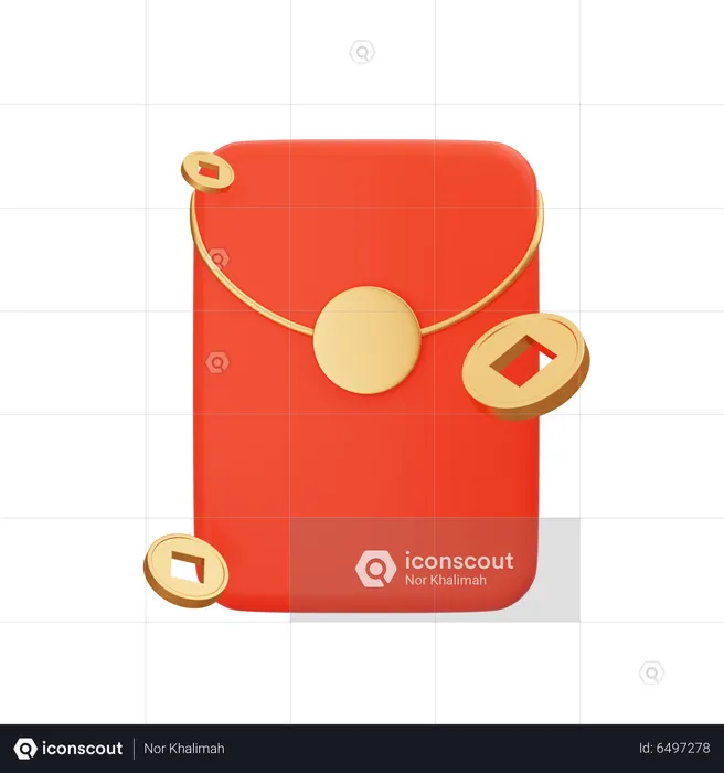 Chinese Envelope  3D Icon