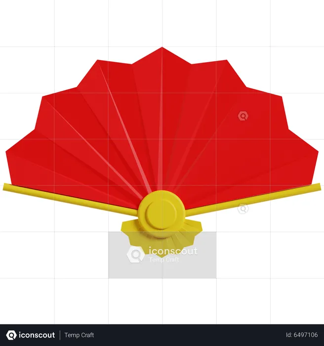 Chinese Fan  3D Icon