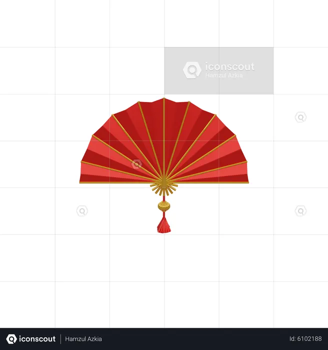 Chinese Fan  3D Icon