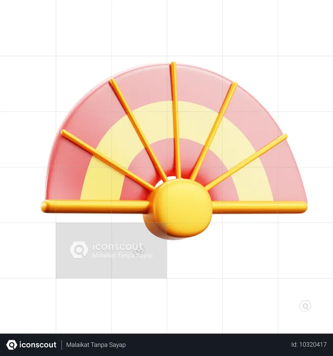 Chinese Fan  3D Icon