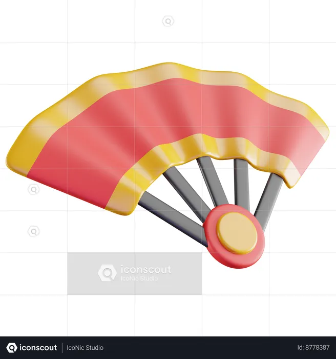 Chinese Fan  3D Icon