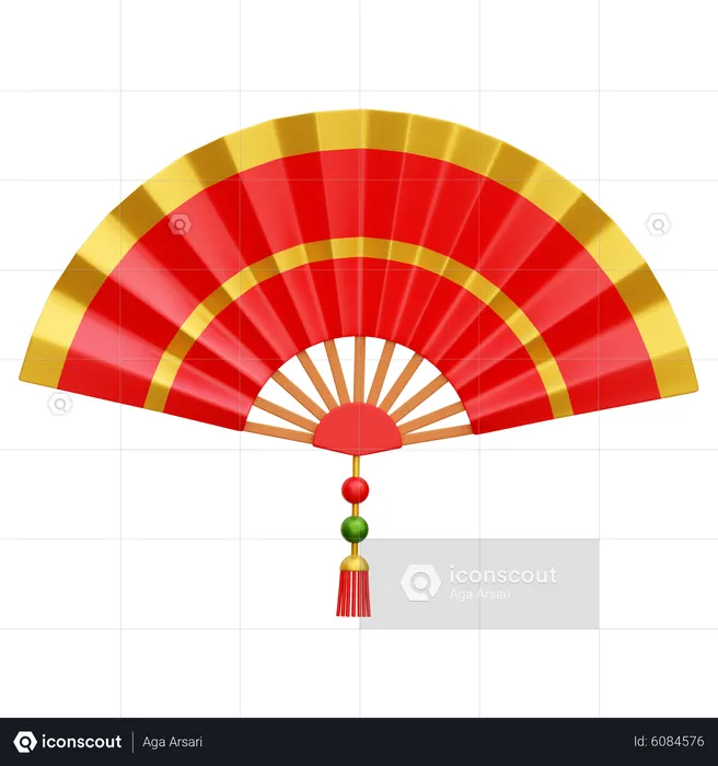 Chinese Fan  3D Icon