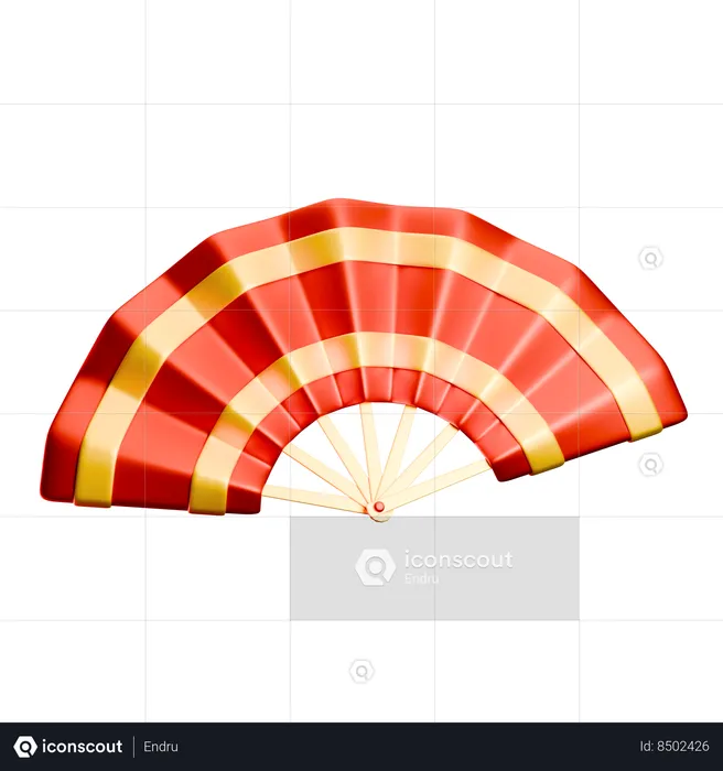 Chinese Fan  3D Icon