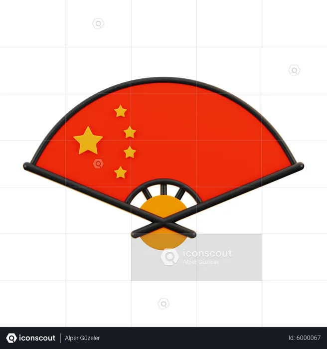 Chinese Fan  3D Icon