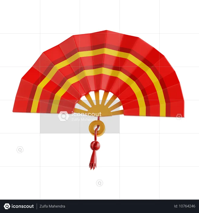 Chinese Fan  3D Icon