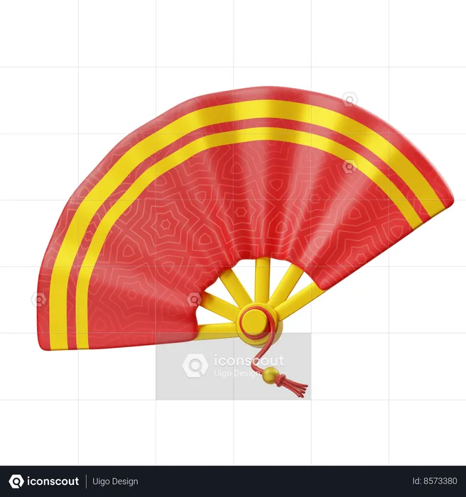 Chinese Fan  3D Icon