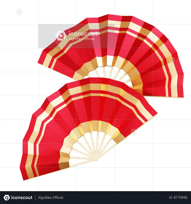 Chinese Fan  3D Icon