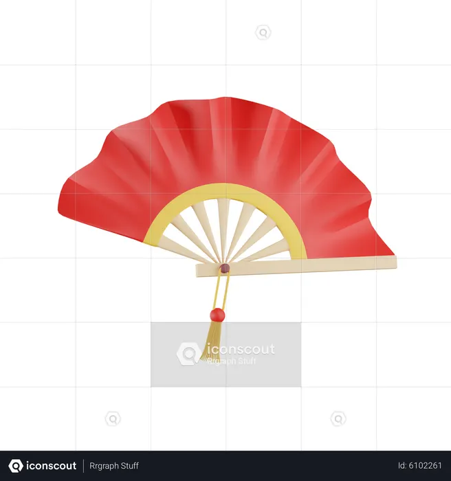 Chinese Fan  3D Icon