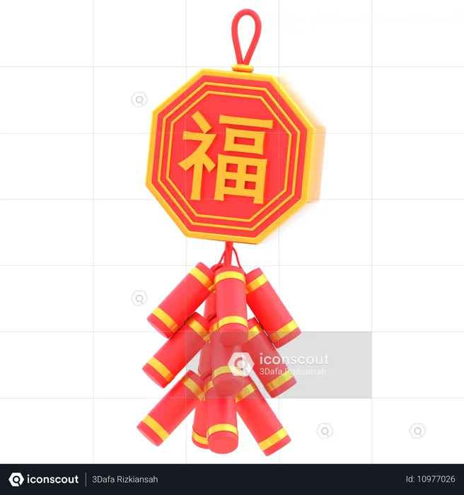 Chinese Firecracker  3D Icon