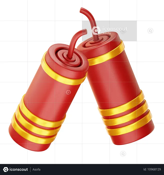 Chinese Firecracker  3D Icon