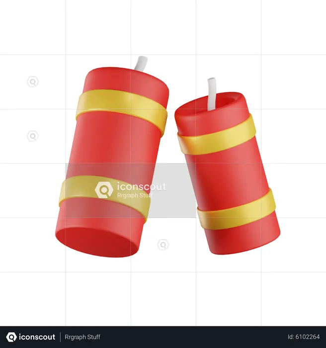 Chinese Firecracker  3D Icon