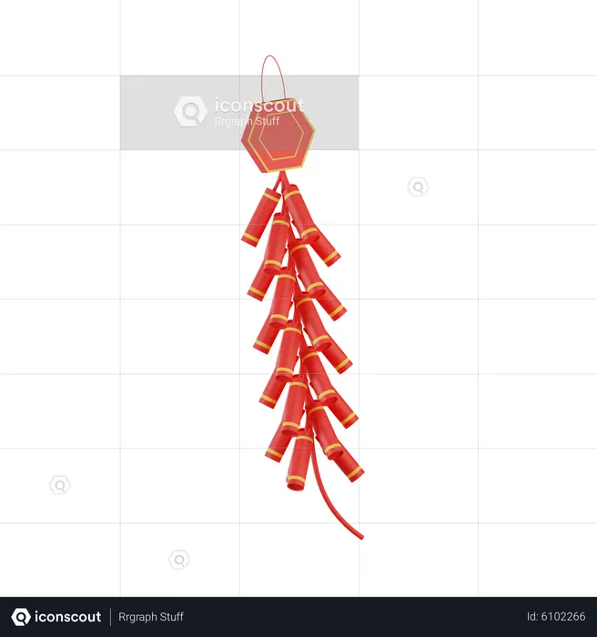 Chinese Firecracker  3D Icon
