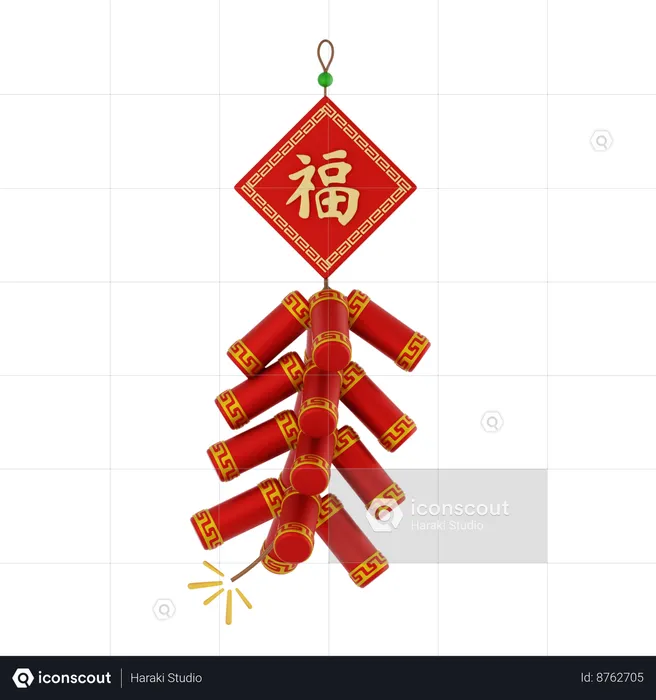 Chinese Firecrackers  3D Icon