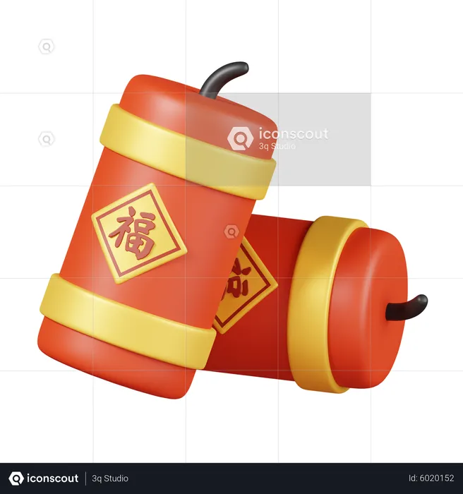 Chinese Firecrackers  3D Icon