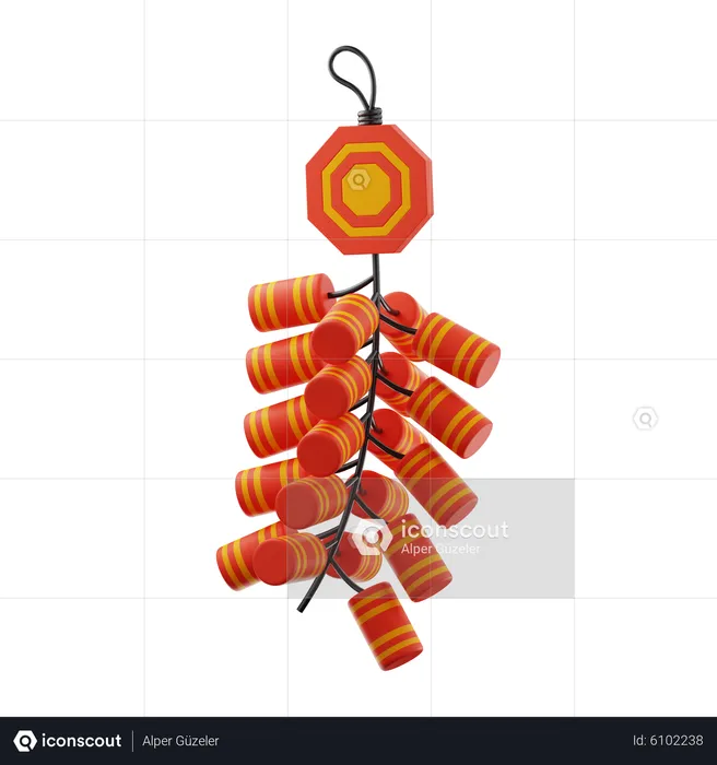 Chinese Firecrackers  3D Icon