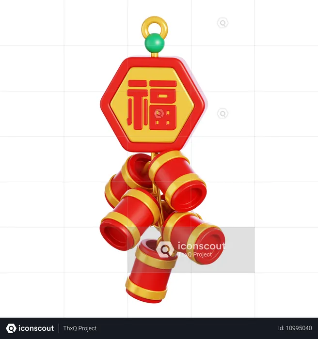 Chinese Fireworks  3D Icon