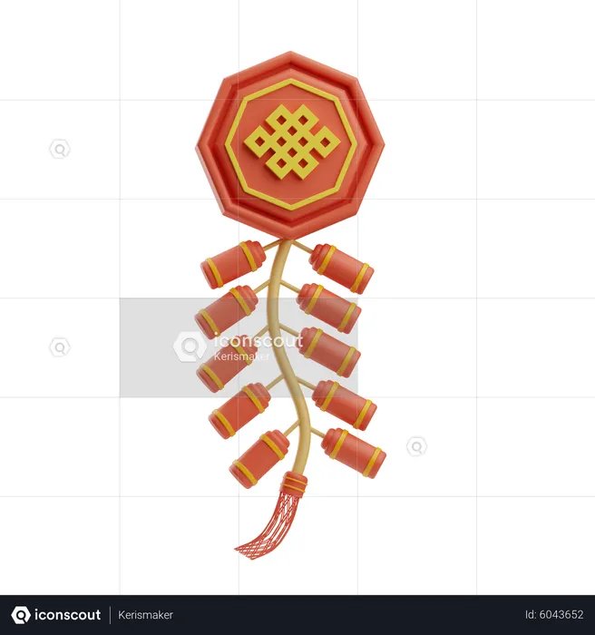 Chinese fireworks  3D Icon