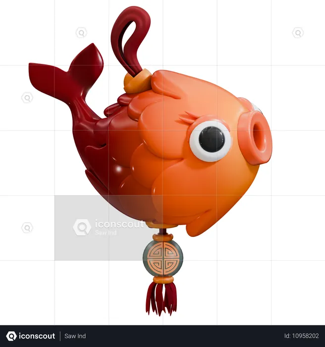 Chinese Fish Accesories  3D Icon