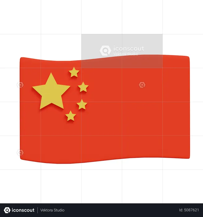 Chinese Flag  3D Icon