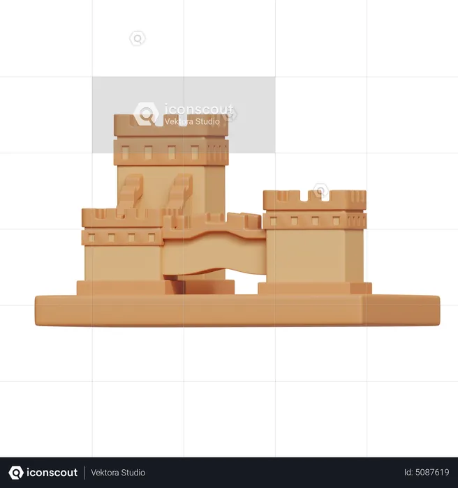 Chinese Fortress  3D Icon